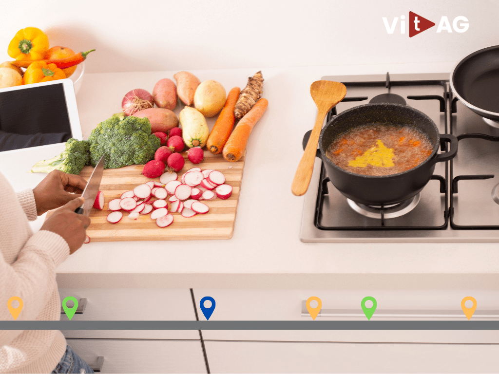 Anotaciones en vídeos de cocina: aprende con ViTAG